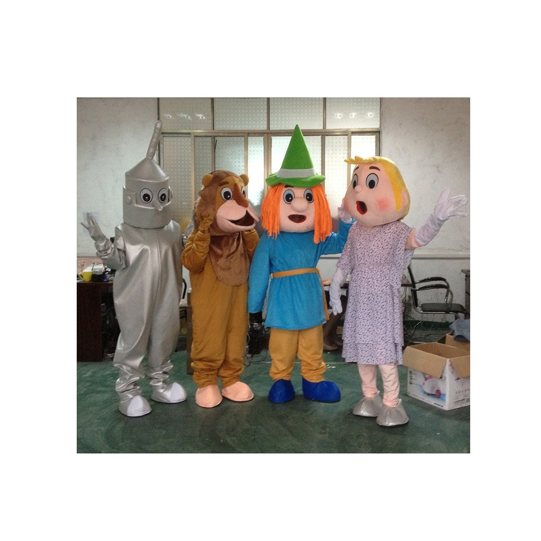 Cartoon Character  Mascot Costume Dorothy /Scarecrow /The Tin Man /The Cowardly Lion Mascot Costume For Sale