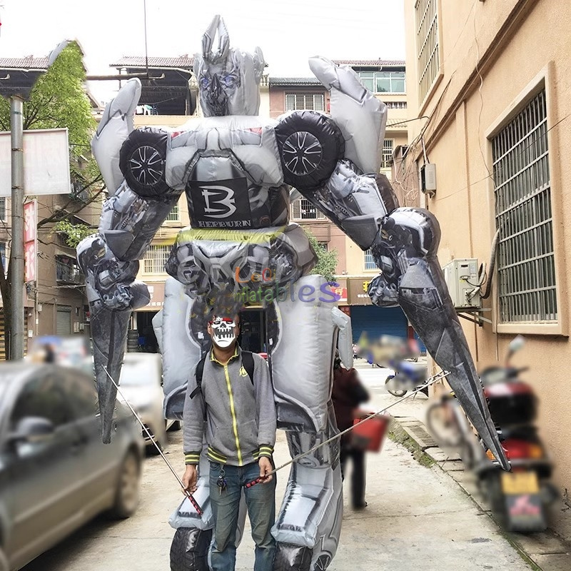 Walking Parade Decoration inflatable Transformers puppet inflatable transform car robot costume for sale