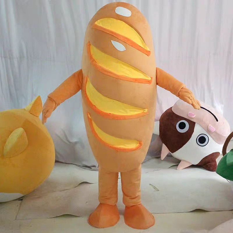 Custom Baguette Bread Mascot Costume For Advertising