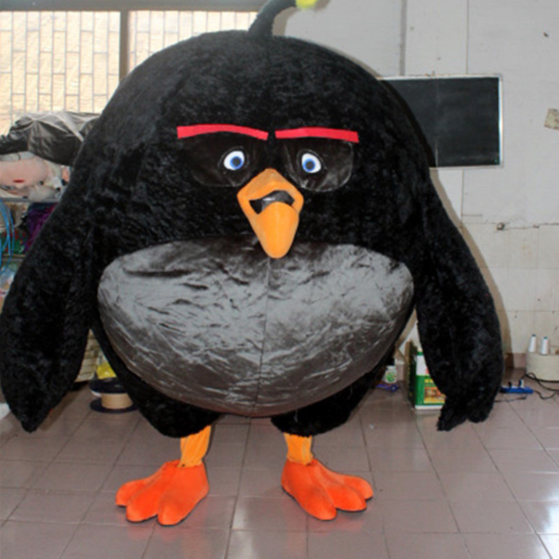 Angry Red Birds 2m / 6.6ft plush moving inflatable bird mascot costume cartoon character for adults