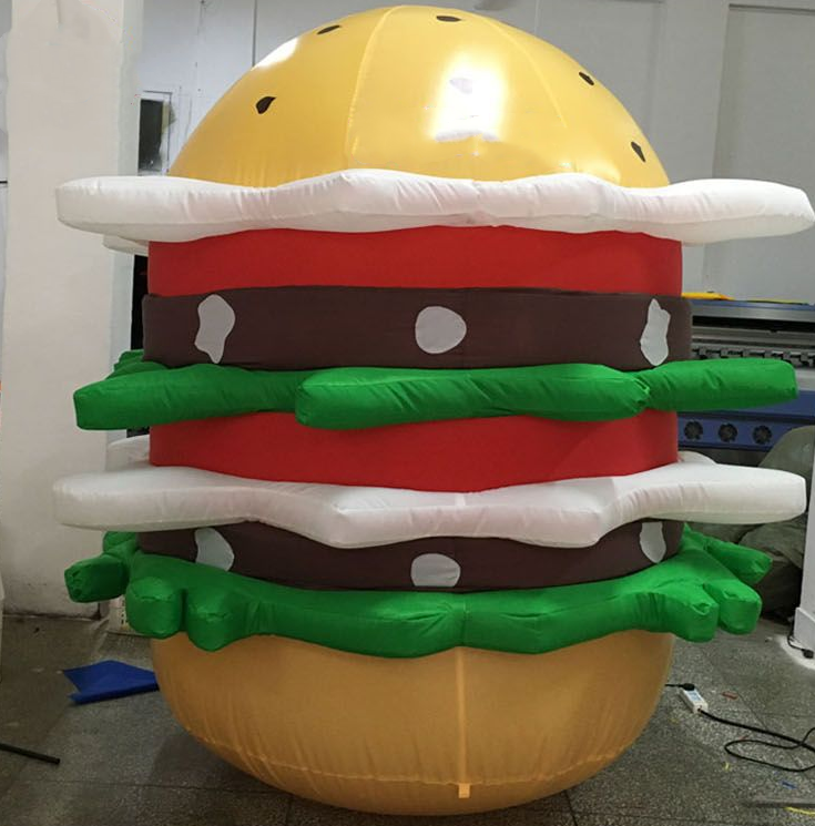 Outdoor advertising inflatable hamburger model custom inflatable burger balloon for event decoration