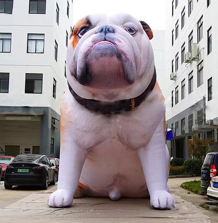 Giant Cartoon Cute Large Inflatable Bulldog Mascot Outdoor Garden Event Decoration Inflatable Dog Model For Decorative