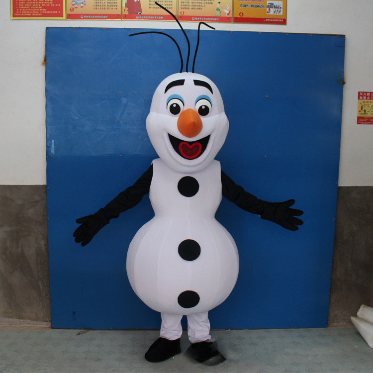 Hot Sale Elsa Princess Cartoon Mascot Costumes Olaf Mascot Costume For Cosplay Party Event