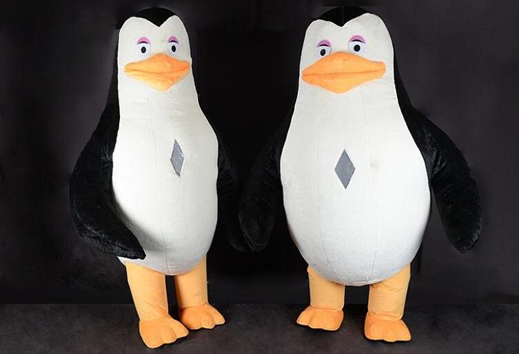 Popular plush inflatable penguin mascot costume cartoon character Madagascar skipper cosplay suit for adults