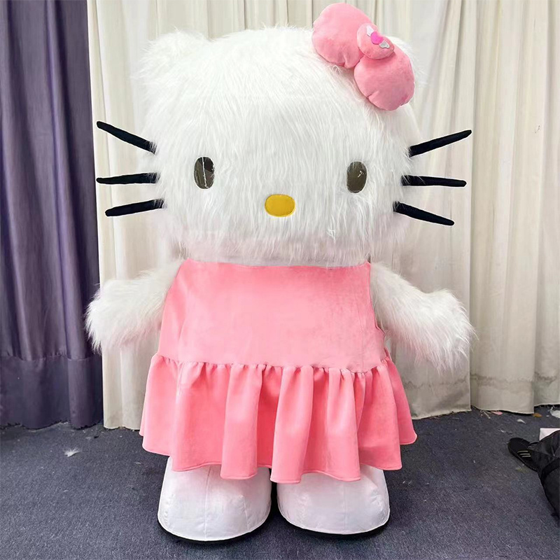 Popular Cartoon Character Kitty Cat mascot adult suit plush inflatable Hello Kitty mascot costume for sale