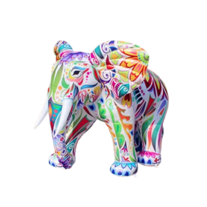 Giant colorful inflatable elephant decoration custom inflatable animals elephant models with LED lights