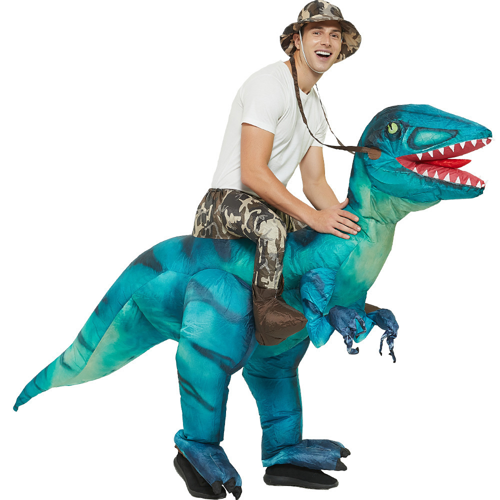 150-180cm Adult Unisex Funny Dress Halloween Party Walking Dinosaur Costumes Inflatable Ride On Dinosaur Costumes