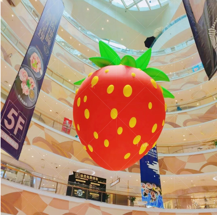 Outdoor Festival Advertising 2m Giant Inflatable Strawberry,Giant Strawberry Model,Advertising Strawberry For Hanging