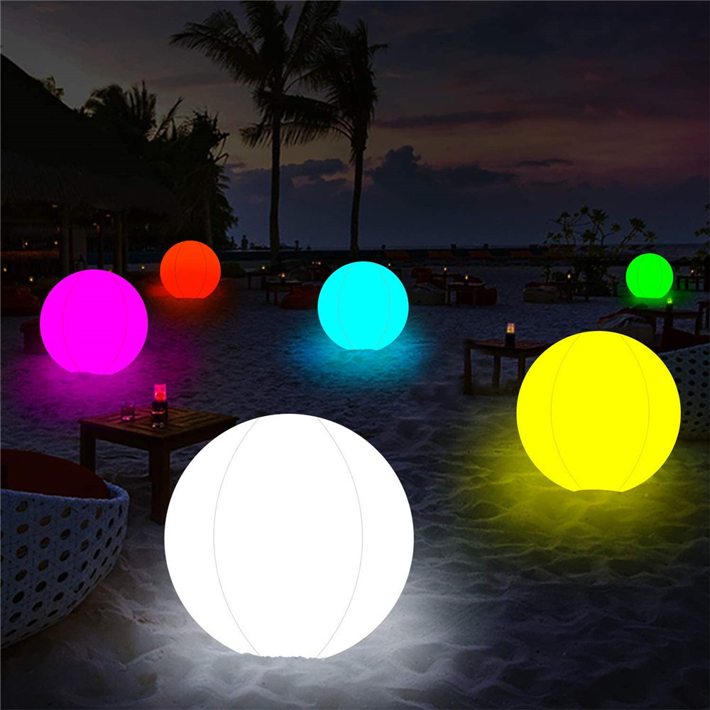 Wholesale Light Up Led Pvc Pumpkin Inflatable Balloons Outdoor Beach Ball Big Toy White Ball For Kids And Adult