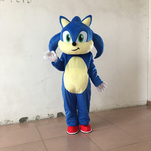 Popular Party Cosplay Sonic Mascot Costume Cartoon Character Hedgehog Suit For Adults