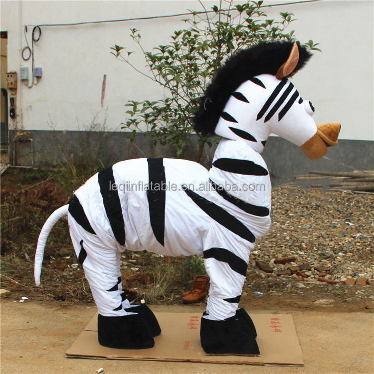 Wholesale 2 Person Horse Zebra Animal Cartoon Mascot Costume For Adult