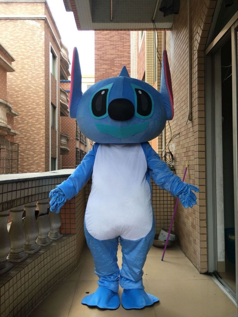 Funny Lilo And Stitch Mascot Costume Cartoon Character Fur Mascot Cosplay Suit For Festival Parade