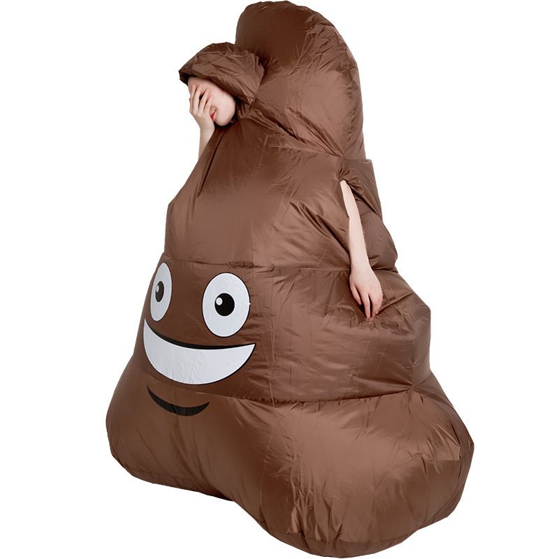 Amazon Hot Selling Unisex Adults Funny Halloween Party Holiday Walking Mascot Inflatable Poop Costume With Factory Price