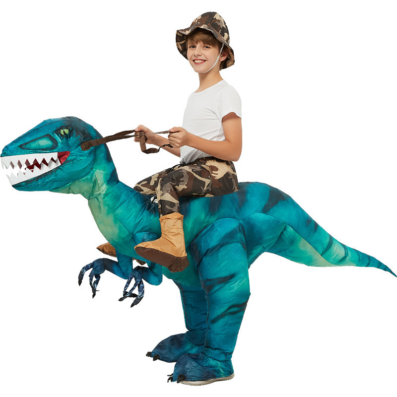 100-160cm Latest Inflatable Ride On Dinosaur Costume For Kids Halloween Cosplay Clothing