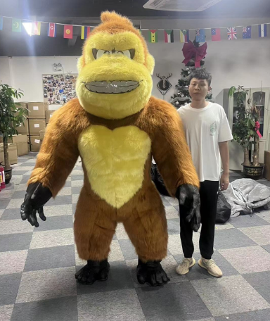 High Quality Plush Inflatable Monkey Mascot Costume Halloween Carnival Costumes Kingkong Mascot Costume