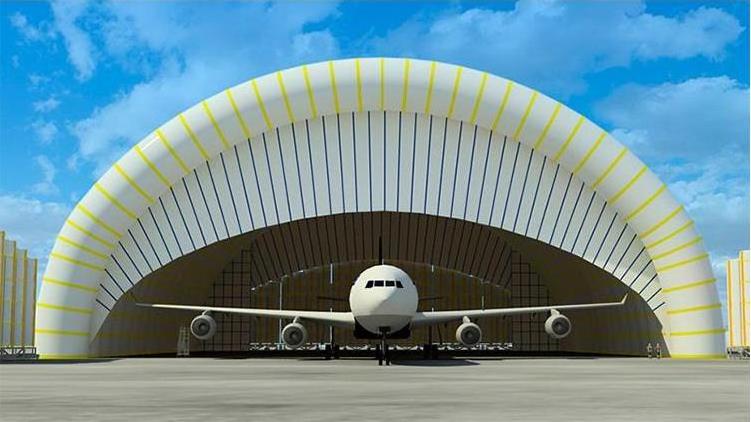 Manufacturer OEM giant inflatable storage aircraft hangar tent for aircraft maintenance