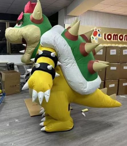 Funny Cartoon Character Walking Mascot Costume Koopa Dragon Inflatable Bowser Turtle Mascot Inflatable Costume For Adult