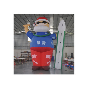 Xms Blow Up Outdoor Giant Christmas Decoration Inflatable Santa Claus Cartoon Character For Advertising