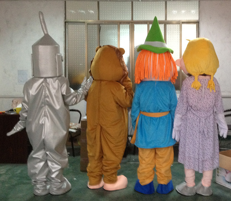 Cartoon Character  Mascot Costume Dorothy /Scarecrow /The Tin Man /The Cowardly Lion Mascot Costume For Sale