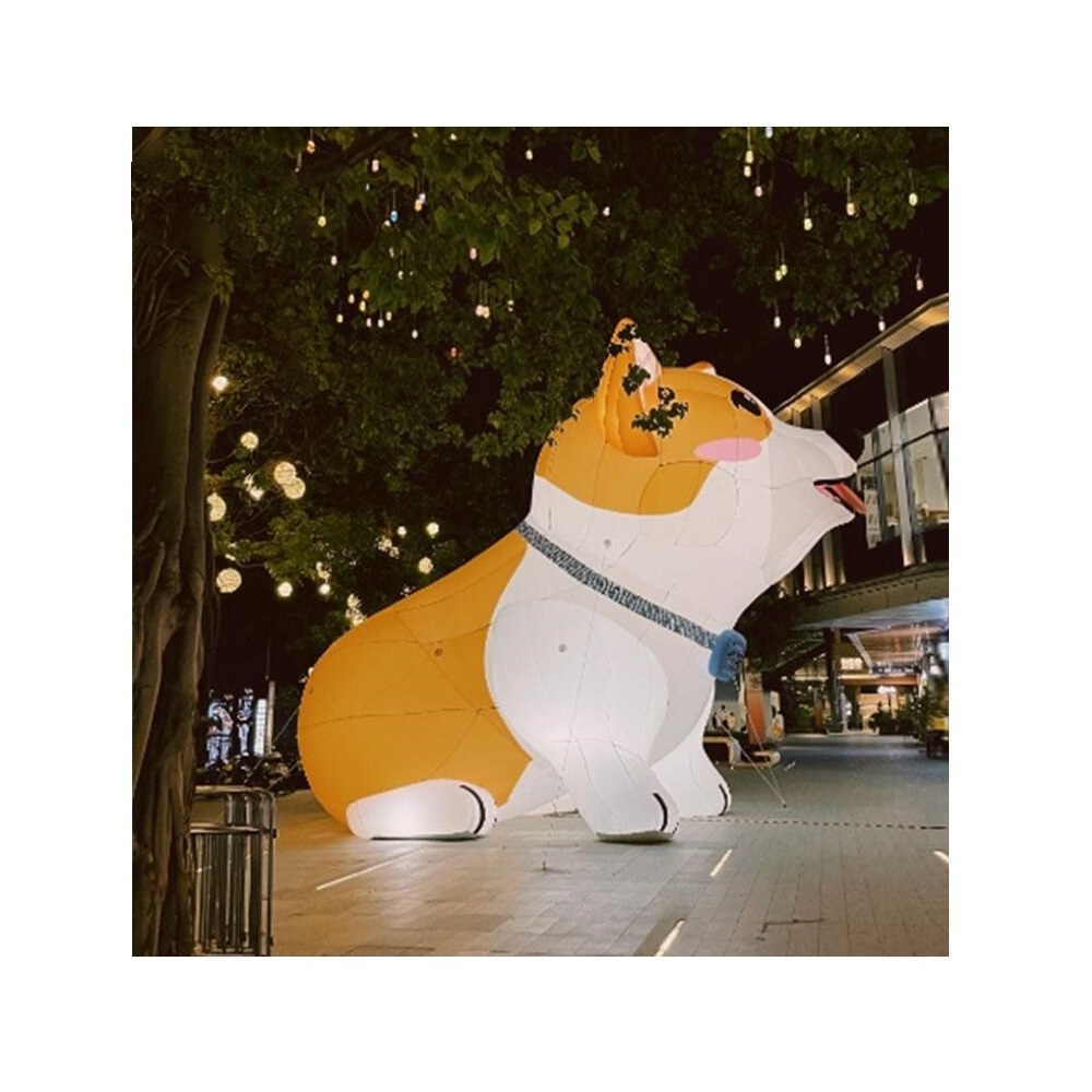 Custom Made Advertising Cute Inflatable Corgis,Giant Inflatable Animal Pet Dog Balloon For Decoration