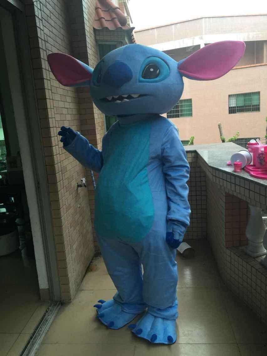 Funny Lilo And Stitch Mascot Costume Cartoon Character Fur Mascot Cosplay Suit For Festival Parade