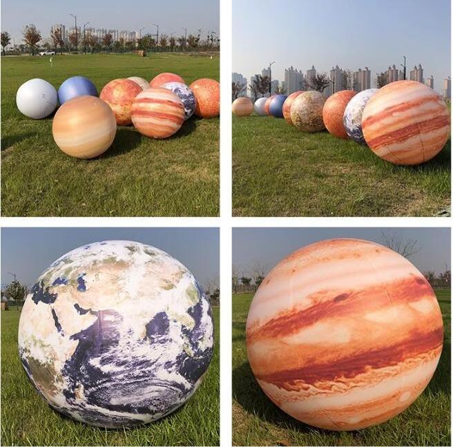 2m/3m/4m/5m Nine Planets Led Lighting inflatable Mars globe balloon inflatable planet balloon for advertising event decoration