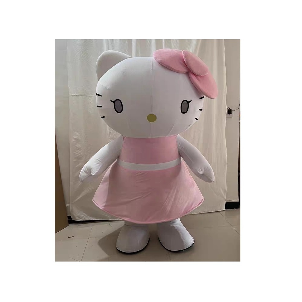 Funny Cartoon Character Custom Adult Size Mascot Character Plush Cartoon Hello Kitty Mascot Costume For Sale