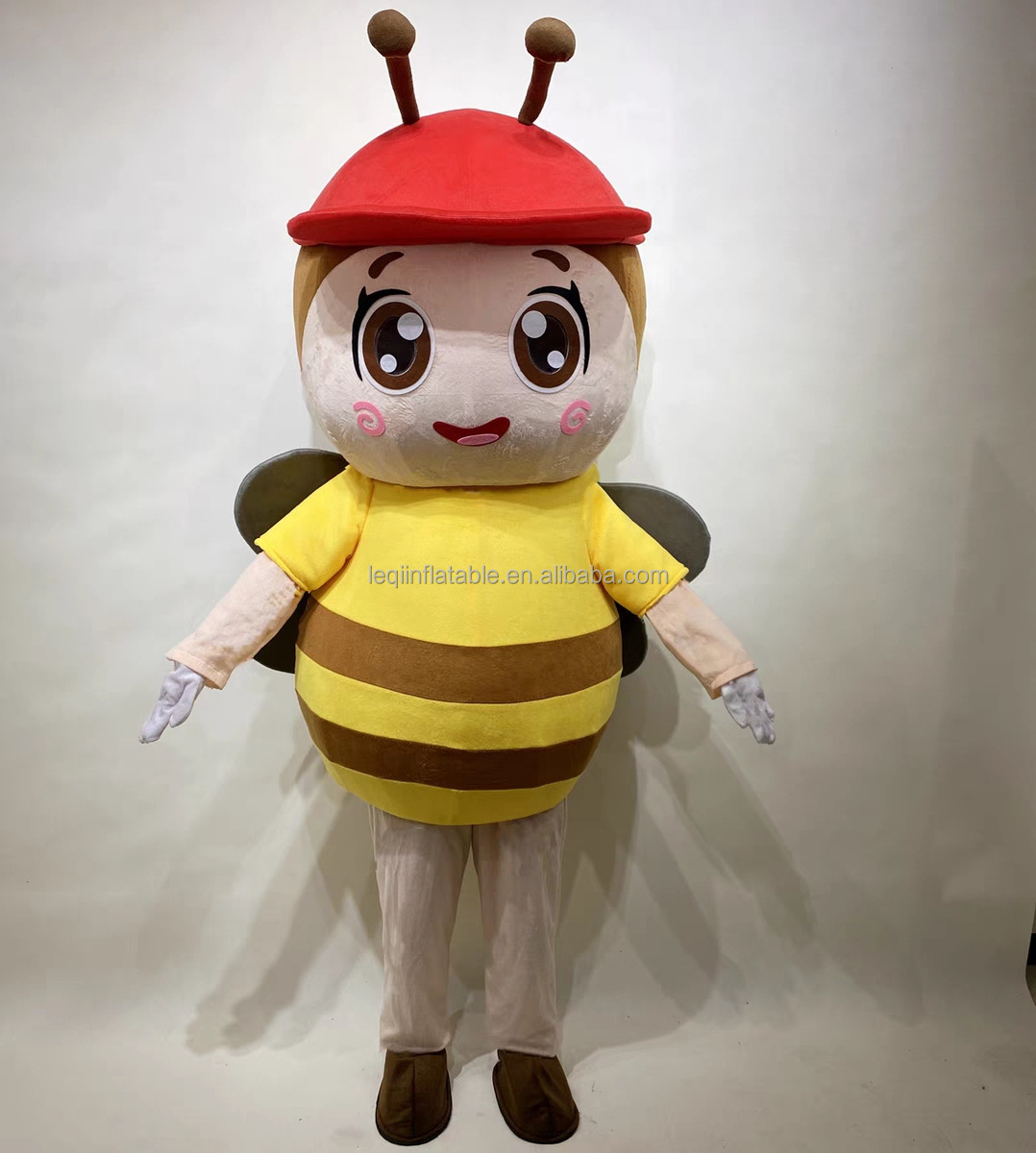 Running Fun Toys Bee Mascot Costume Cartoon Character Cartoon Bee Honey Mascot Costumes Cosplay Suit For Adults