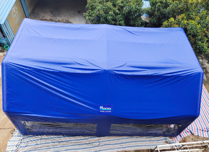 Custom Portable inflatable spray tent air tight blue inflatable car garage tent for car wash