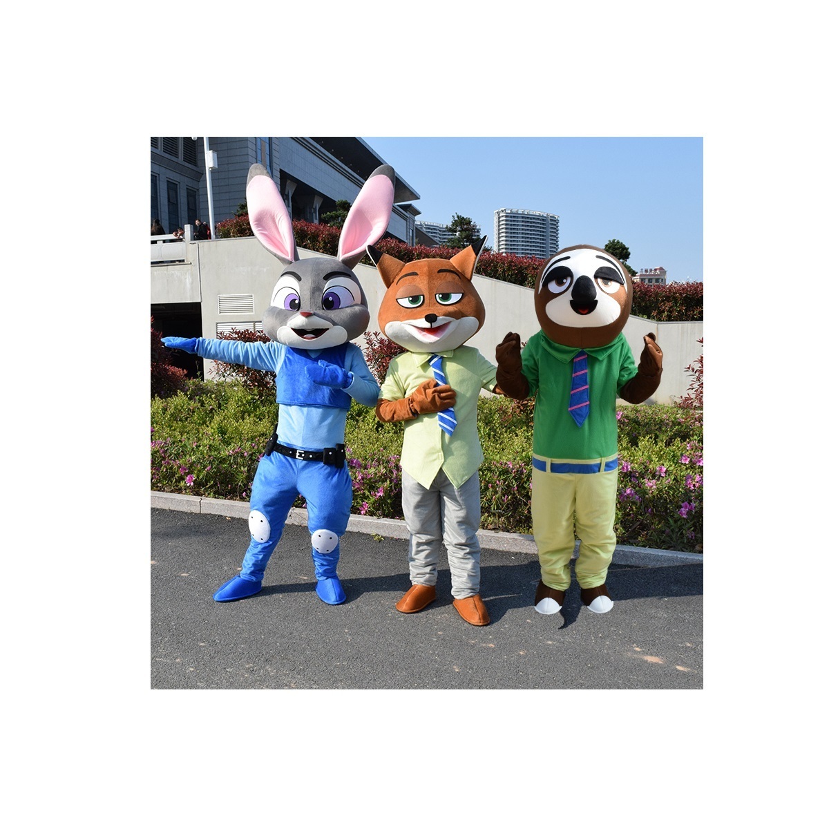 Newest Zootopia Cartoon Doll Costume Judy Hopps Bunny Nick Fox Walking Mascot Cosplay Costume