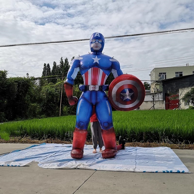 Outdoor Advertising inflatable cartoon character super hero inflatable Iron Man model for event decoration