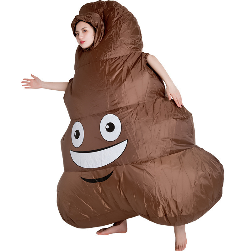 Amazon Hot Selling Unisex Adults Funny Halloween Party Holiday Walking Mascot Inflatable Poop Costume With Factory Price