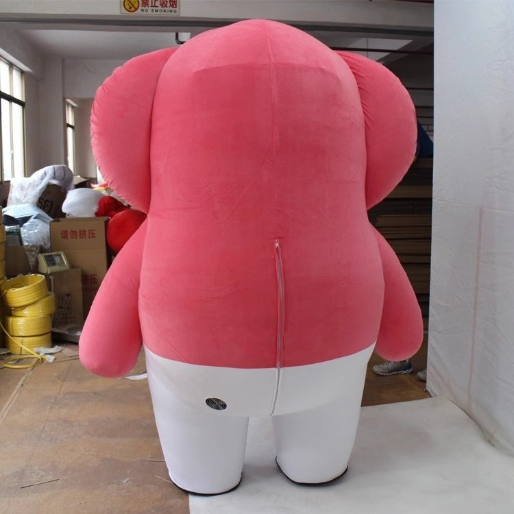 Custom Animal Carnival Dress Suit Fur Elephant Costume Inflatable Mascot Costume For Adult Halloween