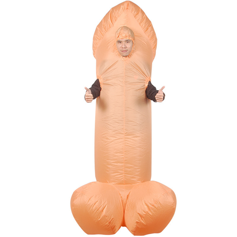 Sexy adult party suit inflatable penis costume blow up funny costume