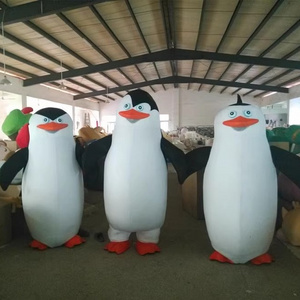 Funny Toys Walking Penguin Mascot Costume Cartoon Character Madagascar Penguin Cosplay Costumes For Adults