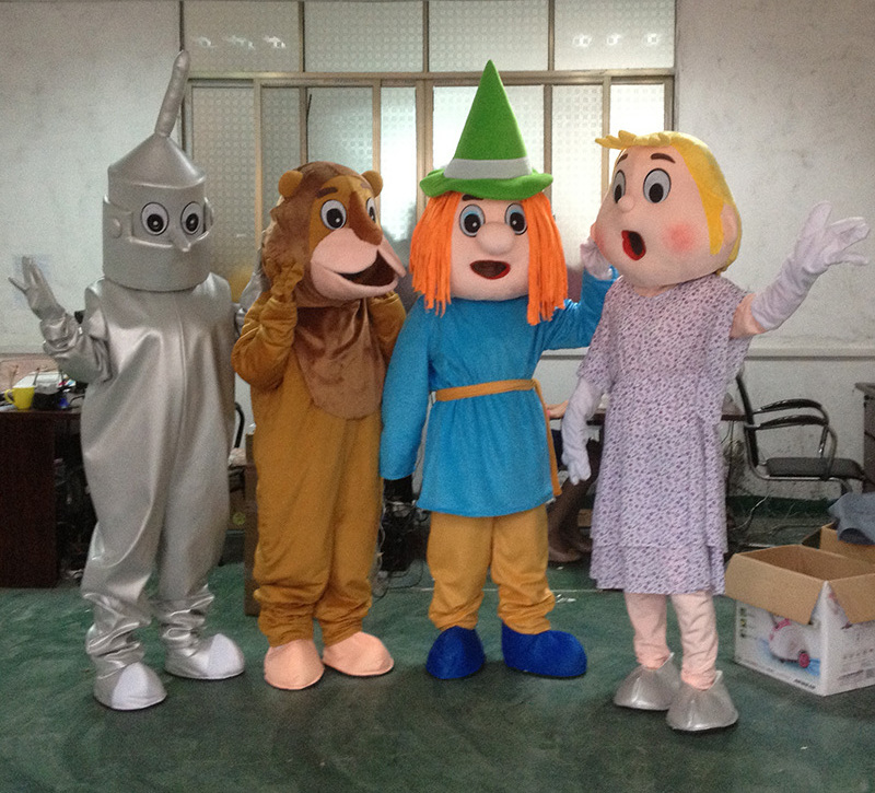 Cartoon Character  Mascot Costume Dorothy /Scarecrow /The Tin Man /The Cowardly Lion Mascot Costume For Sale