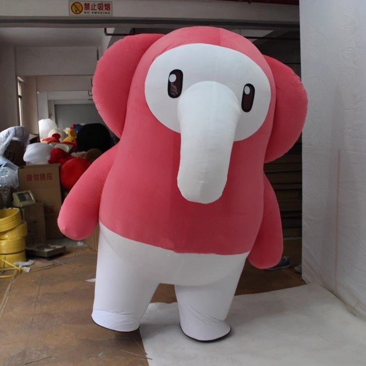 Custom Animal Carnival Dress Suit Fur Elephant Costume Inflatable Mascot Costume For Adult Halloween