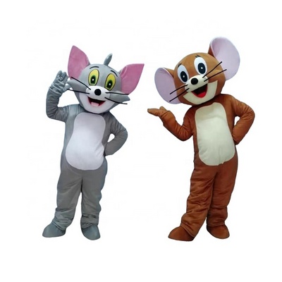 Funny Toys Tom And Jerry Mascot Costume Cartoon Character Cosplay Tom Jerry Costume For Adults