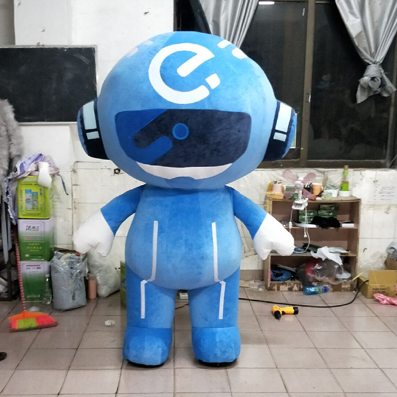 Unisex Halloween Giant Cute Inflatable Robot Costume For Advertising