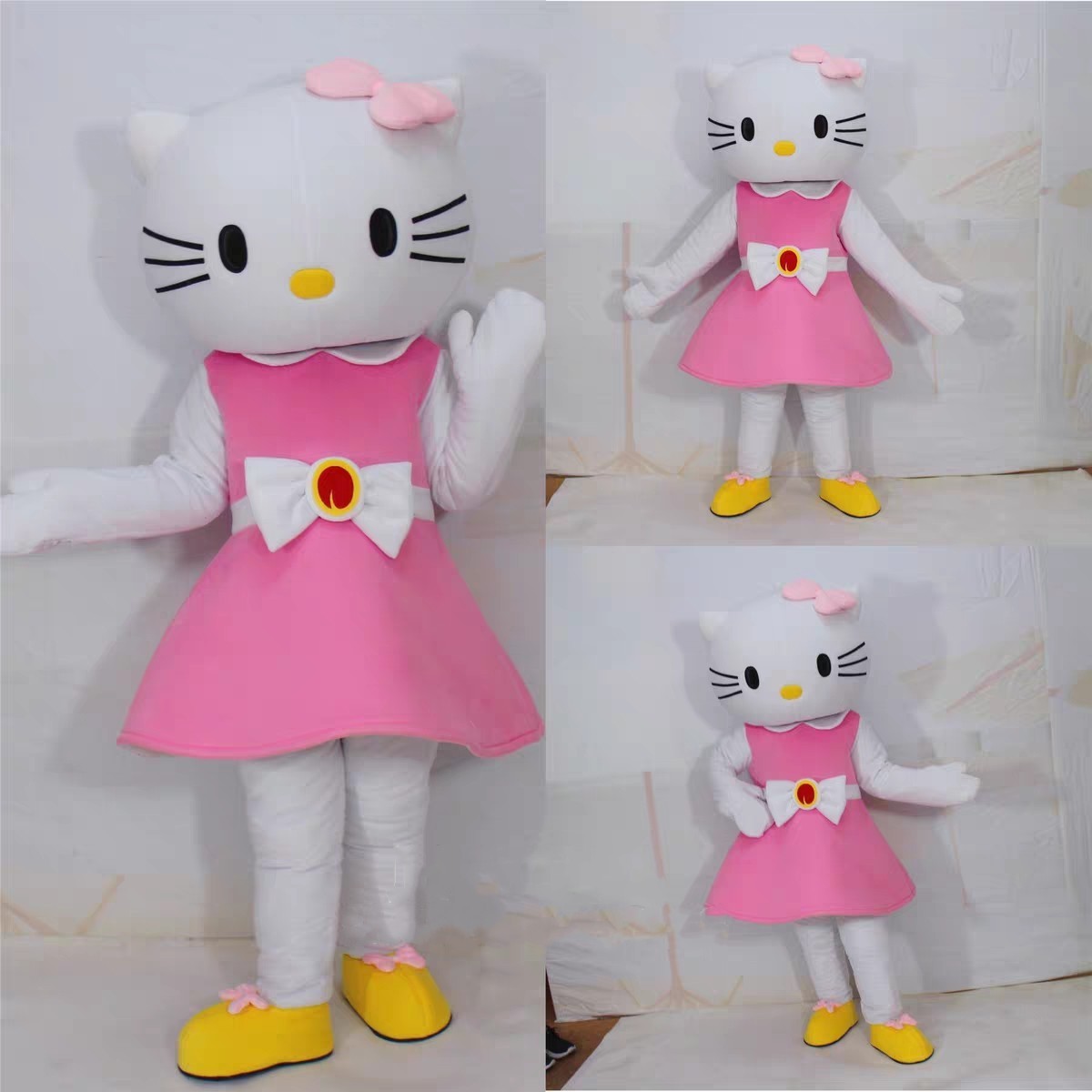 Event Suits Kitty Cat Mascot Costume Cartoon Character Kitty White Cosplay For Adults