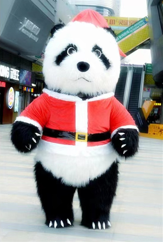 Factory Direct Sale 2m/2.6m/3m High Inflatable Panda Mascot Costume Adult Panda Costume For Christmas