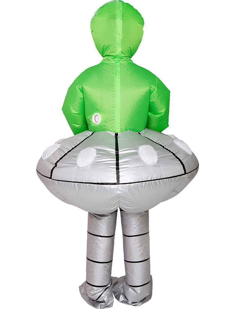 Funny Fancy Dress Suit Ghost Hug People Easter Green Ghost Alien UFO Halloween Costume Adult Inflatable For Sale