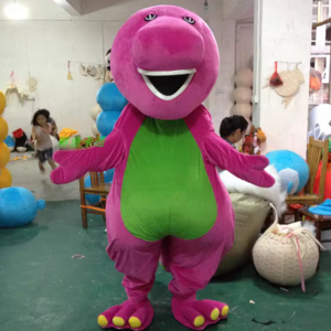 Funny Adult Barney Costume Rental For Adults Plush The Dinosaur Mascot Costume For Hallodays Cosplay