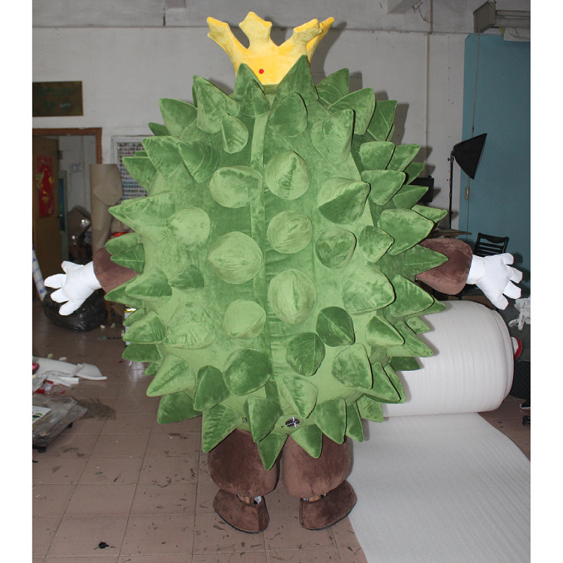 Entertainment Green Inflatable Durian Mascot Performance Wearable Walking Adult Fruit Costumes For Sale