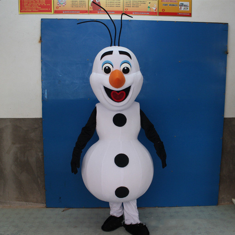 Popular Mascot Costume Cartoon Character Elsa Olaf Mascot Costume Snow Cosplay Suit For Adults