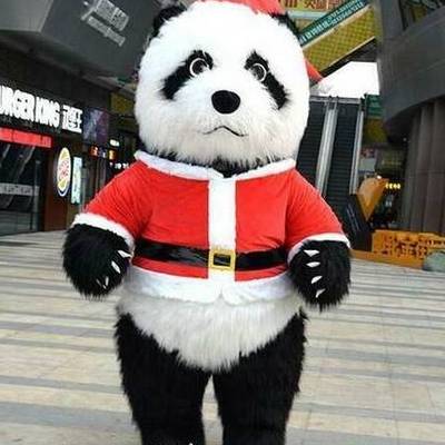 Factory Direct Sale 2m/2.6m/3m High Inflatable Panda Mascot Costume Adult Panda Costume For Christmas