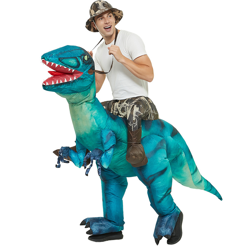 150-180cm Adult Unisex Funny Dress Halloween Party Walking Dinosaur Costumes Inflatable Ride On Dinosaur Costumes