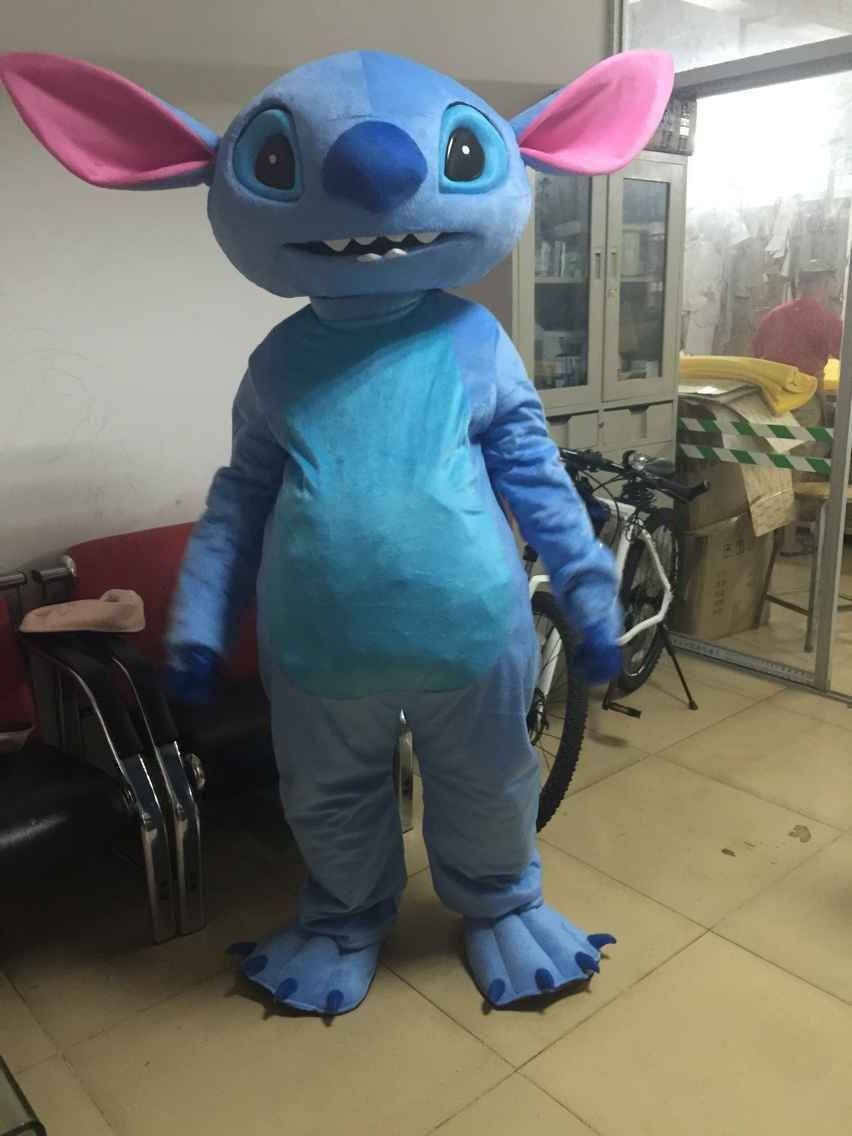 Funny Lilo And Stitch Mascot Costume Cartoon Character Fur Mascot Cosplay Suit For Festival Parade