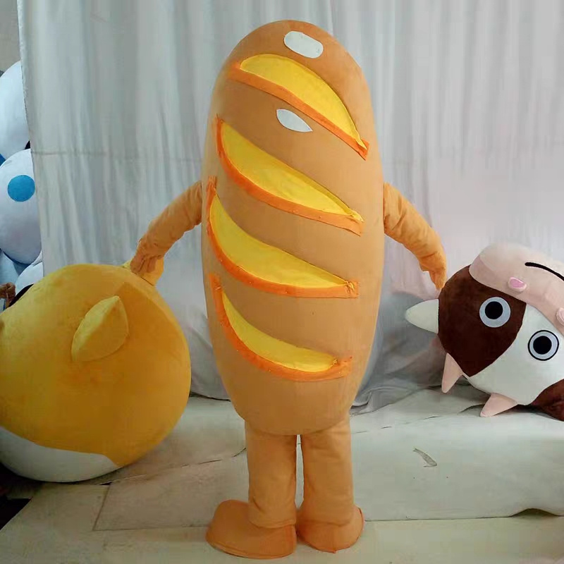 Custom Baguette Bread Mascot Costume For Advertising