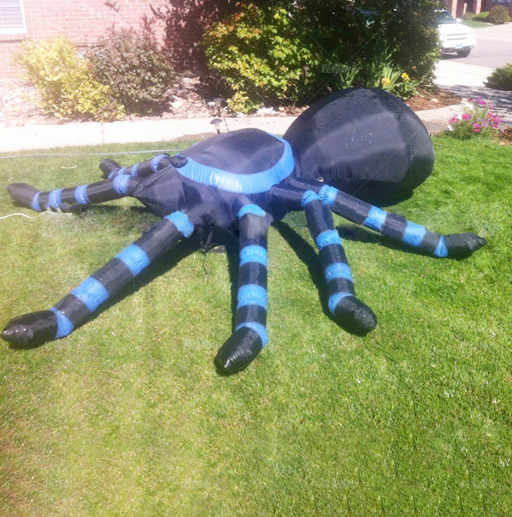 Custom Giant Inflatable Black Spider Blow Up Spider Model For Halloween Advertising